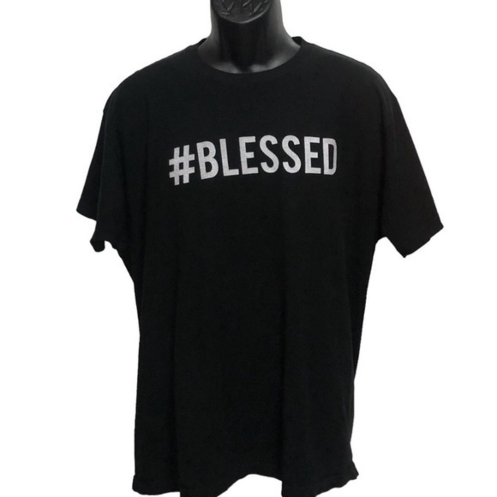 Size XL #Blessed Short Sleeve Graphic Tee